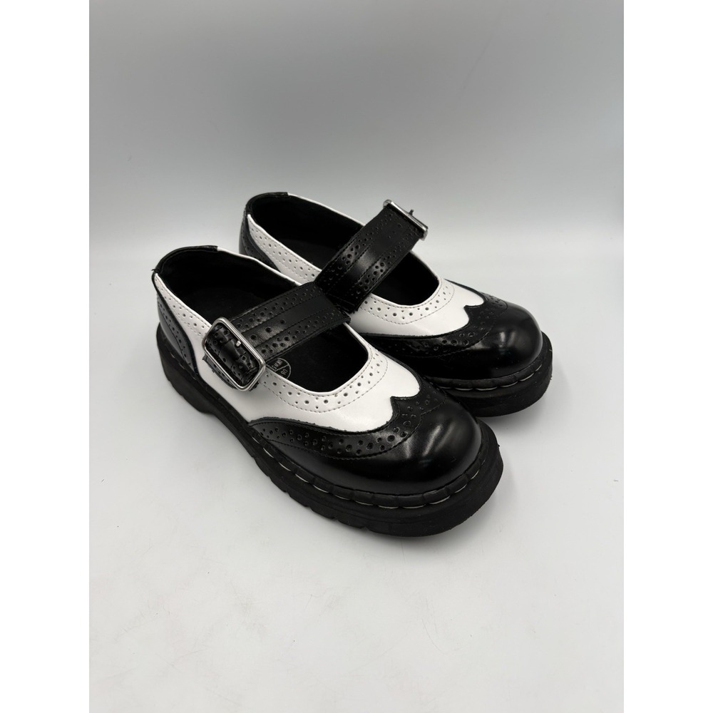 T.U.K. Black & White Brogue Mary Jane Women's US Size 7